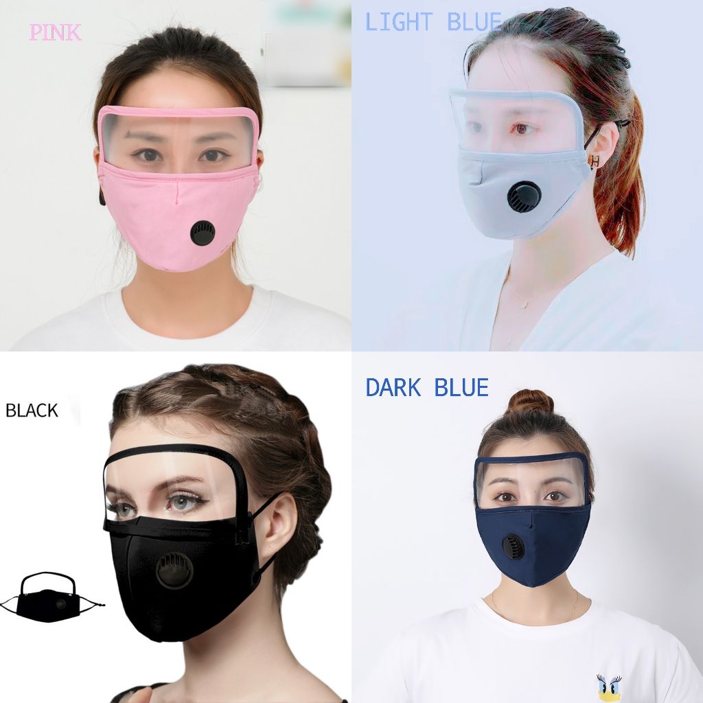 4-in-1 Nose Mask With Face Shield & Breathing Valve Filter