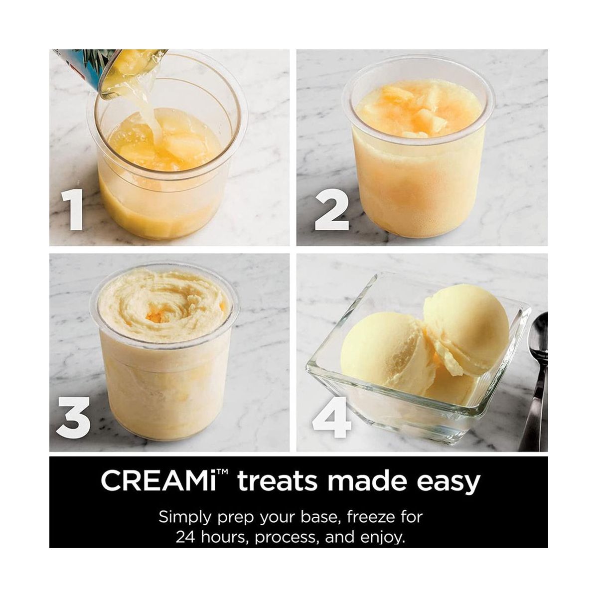 2PCS Ice Cream Pints for Ninja CN301CO Series Creami