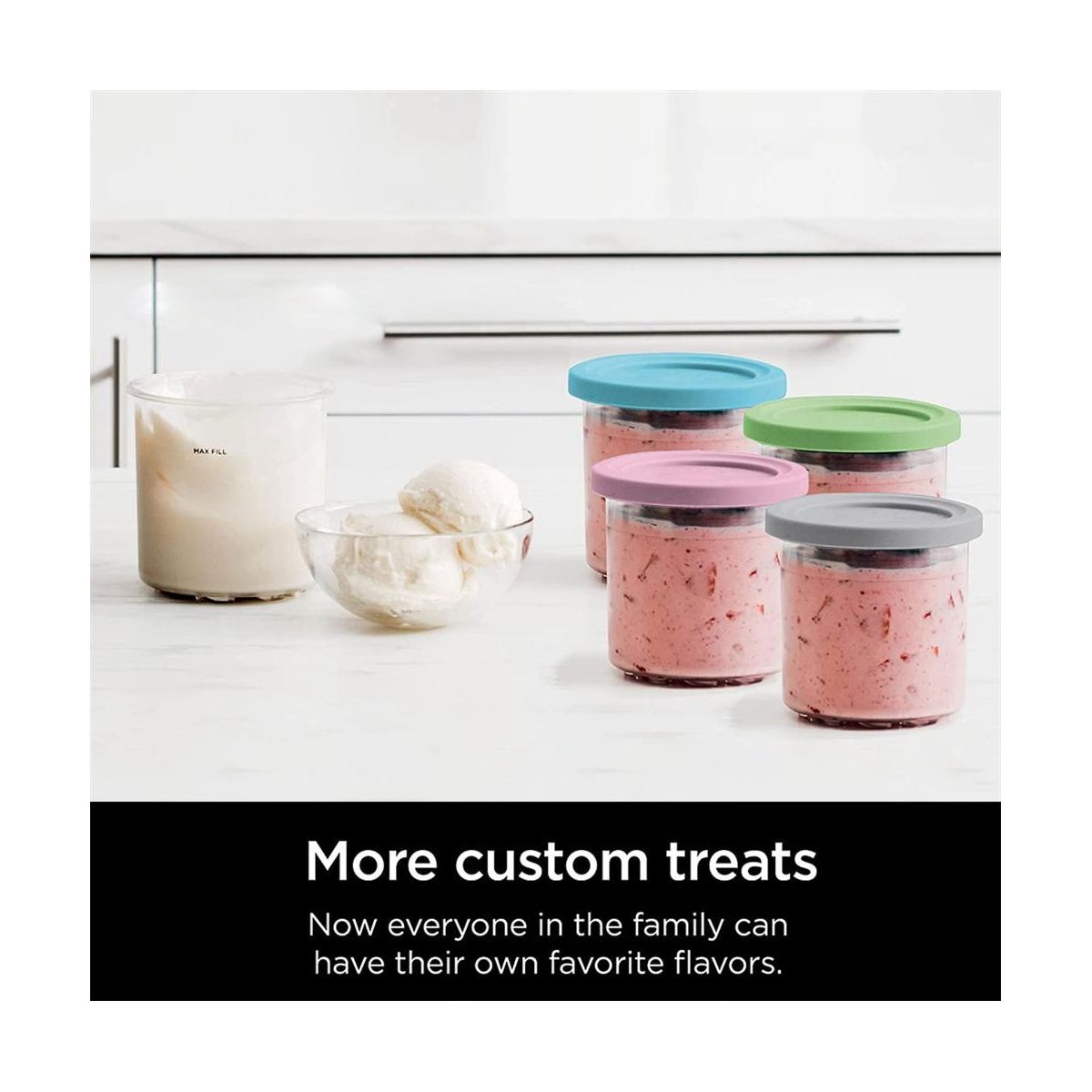 2PCS Ice Cream Pints for Ninja CN301CO Series Creami