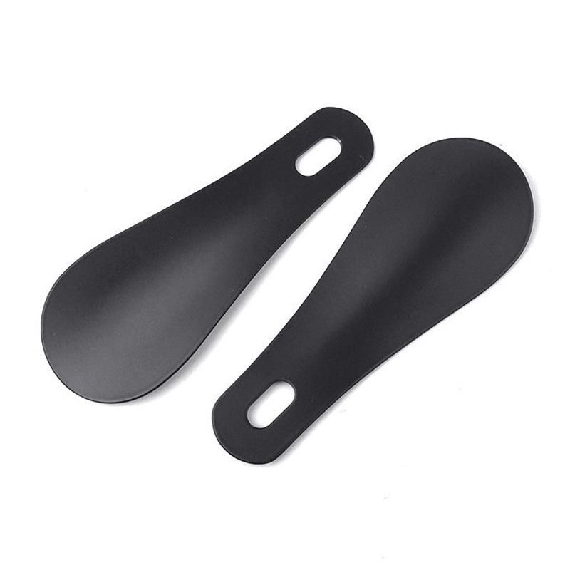 Metal stainless steel small shoehorn mini shoehorn short handle artifact shoe handle pick up shoes home wear shoes solid wood plastic 1 10cm polished metal shoehorn