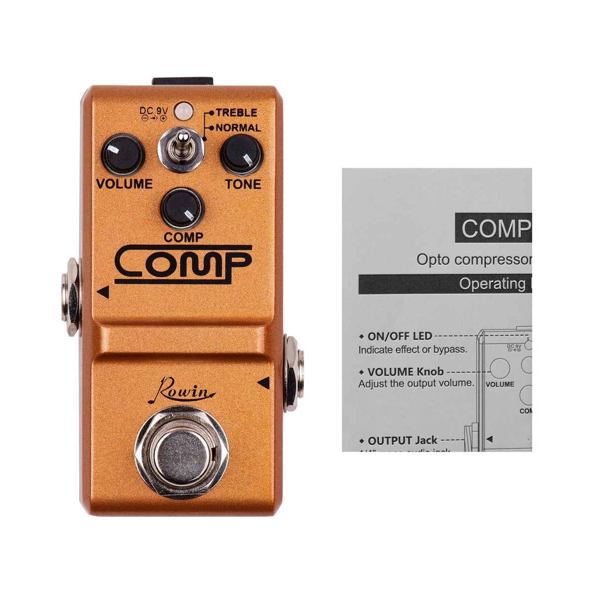 Rowin Compressor Guitar Pedal Effect Pedal True Bypass
