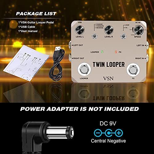 VSN Twin Looper Electric Guitar Effect Pedal Loop Station 11