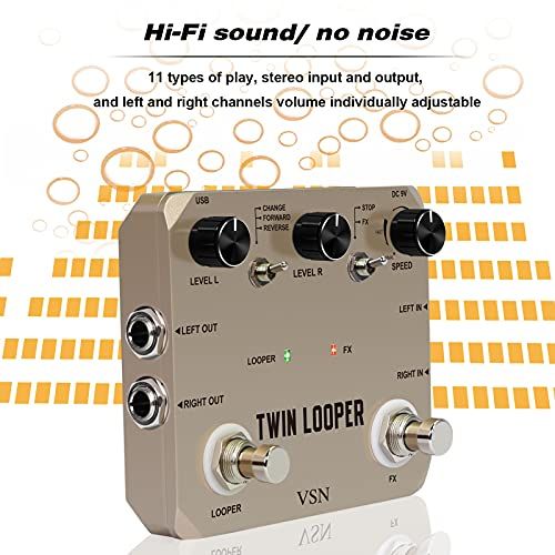 VSN Twin Looper Electric Guitar Effect Pedal Loop Station 11