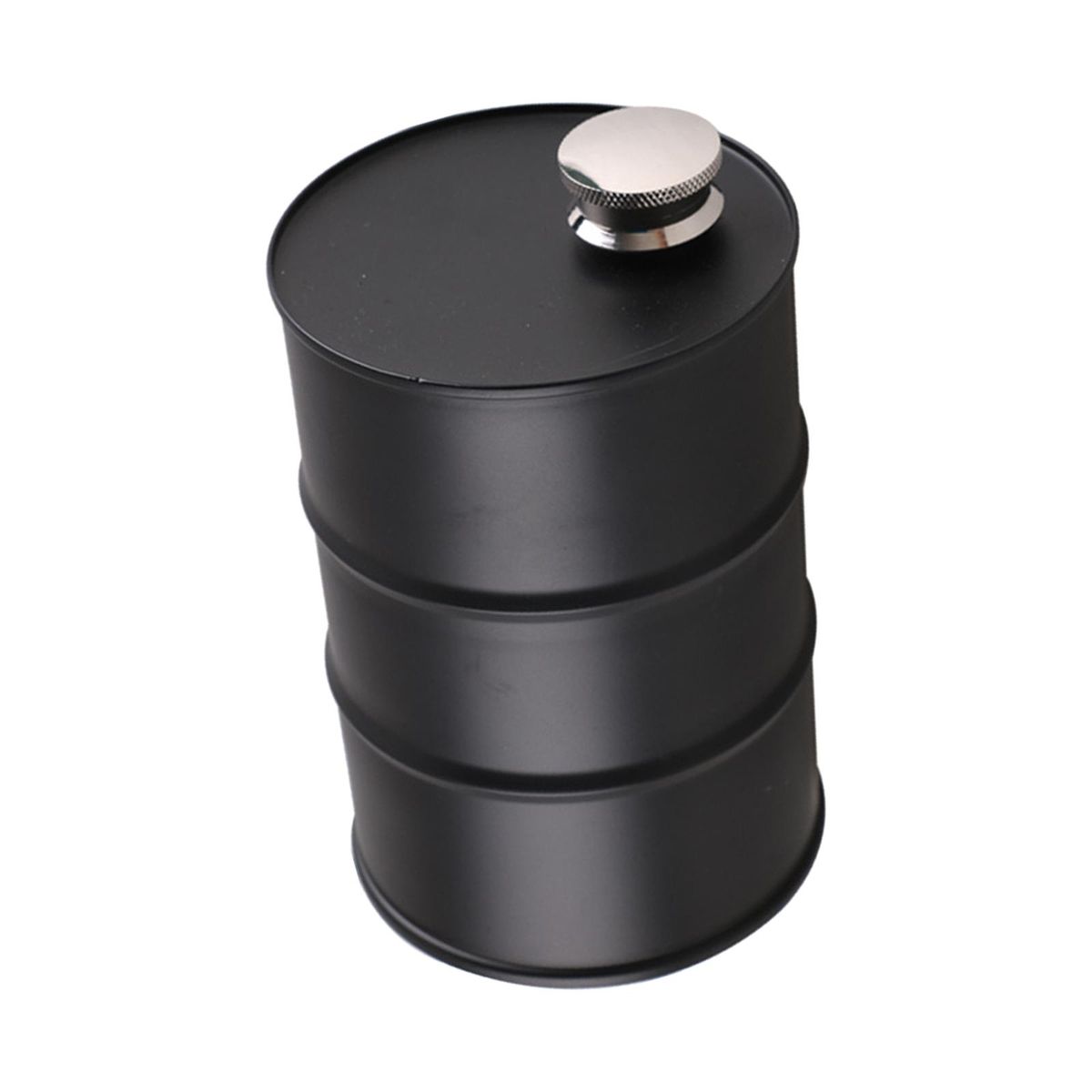 Oil Bucket Hip Flask 304 Stainless Steel Water Container Bottle Black