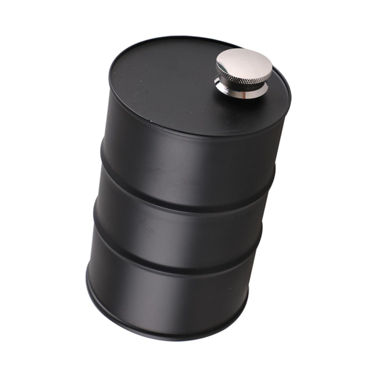 Oil Bucket Hip Flask 304 Stainless Steel Water Container Bottle Black