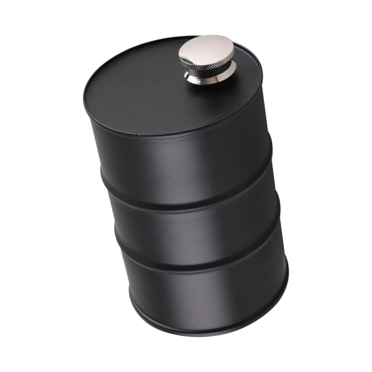 Oil Bucket Hip Flask 304 Stainless Steel Water Container Bottle Black