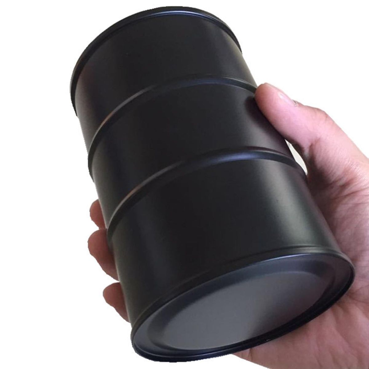 Oil Bucket Hip Flask 304 Stainless Steel Water Container Bottle Black