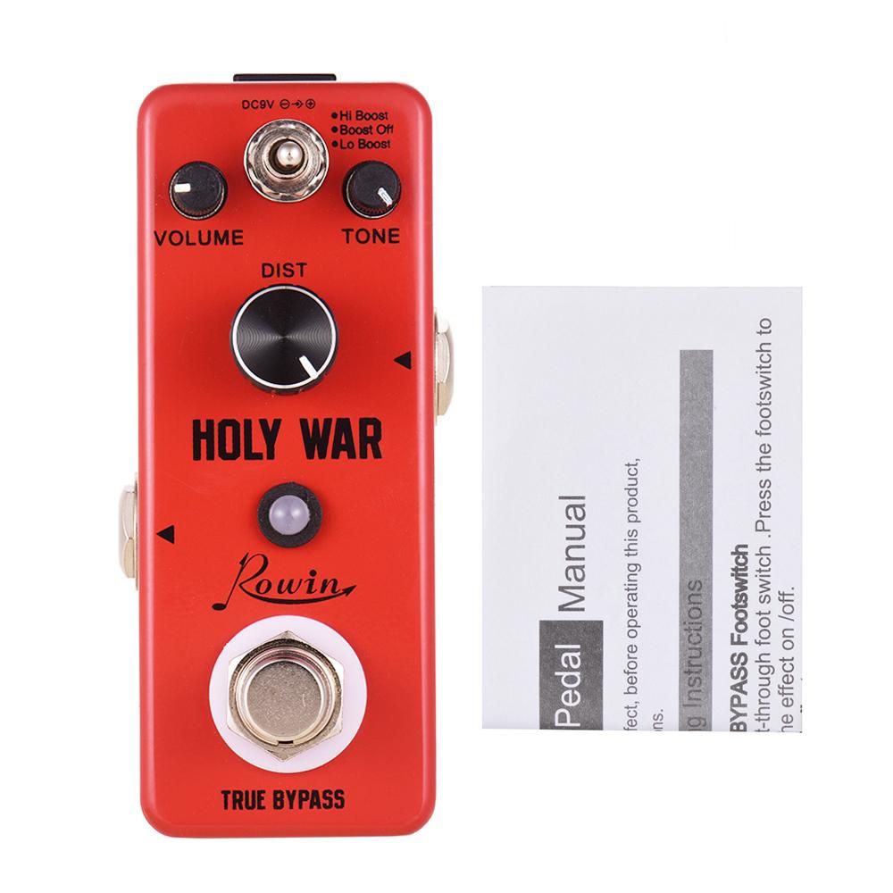 Rowin HOLY WAR Analog Heavy Metal Distortion Guitar Effect Pedal 3 Working Mode Aluminum Alloy Shell True Bypass
