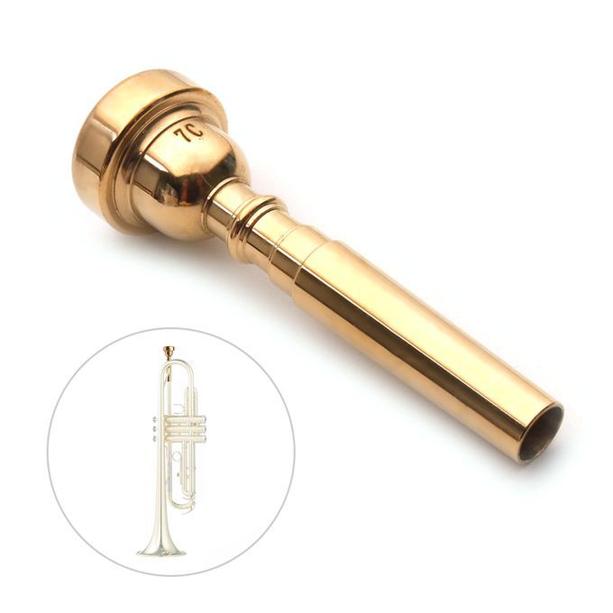 Trumpet Mouthpiece Musical Instrument Accessories Gold-7C
