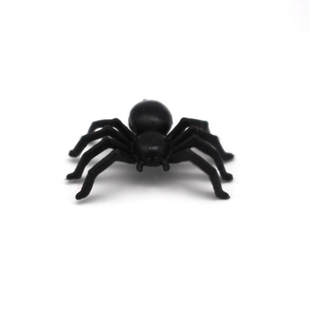 50x Plastic Black Spider Trick Toy Halloween Haunted House
