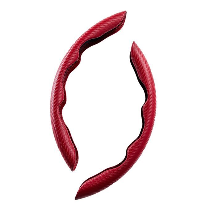1 Set Anti-Slip Car Steering Wheel Cover Elastic ABS-Red 1