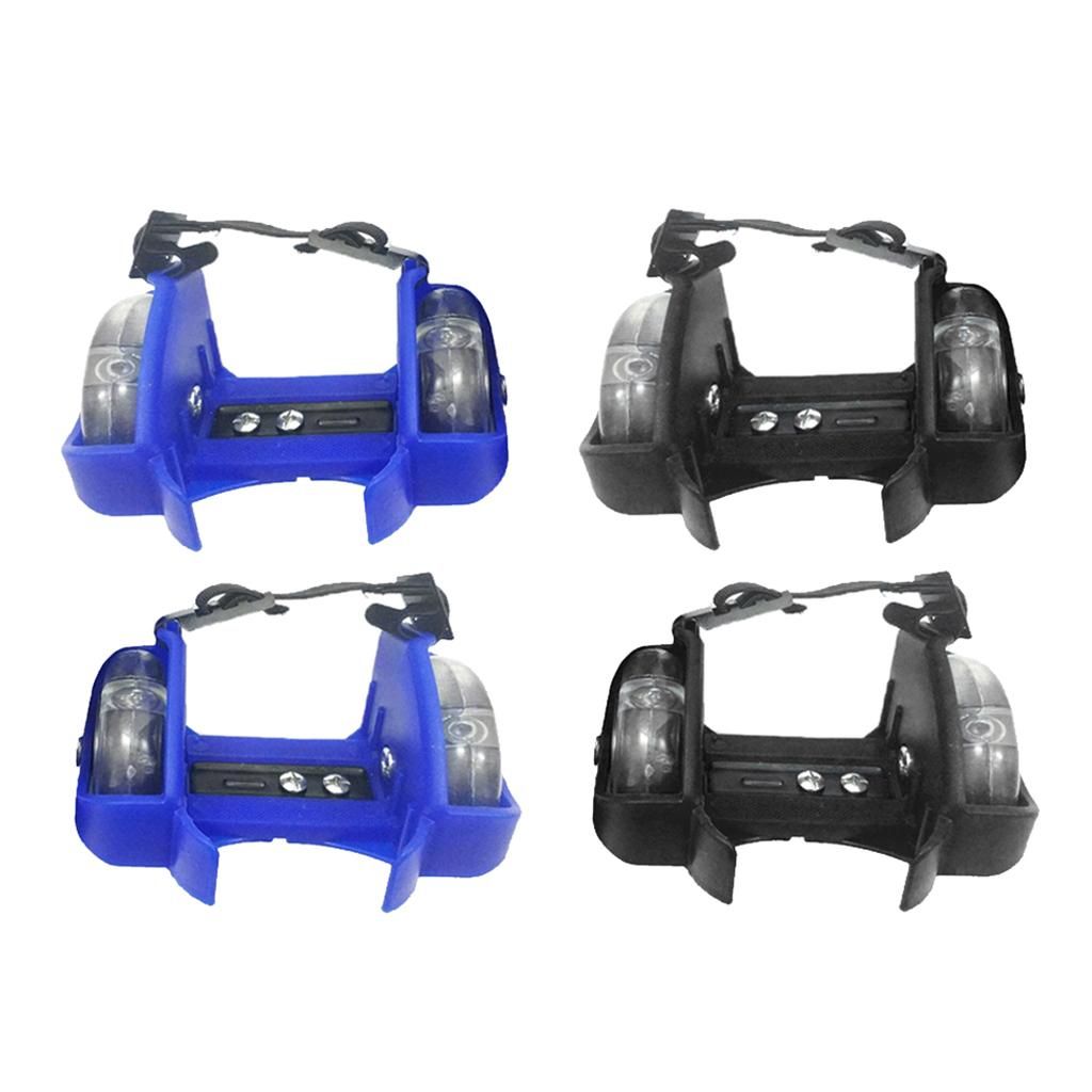4x Bright Shoes Roller Skates With Wheels With Heels Sneakers