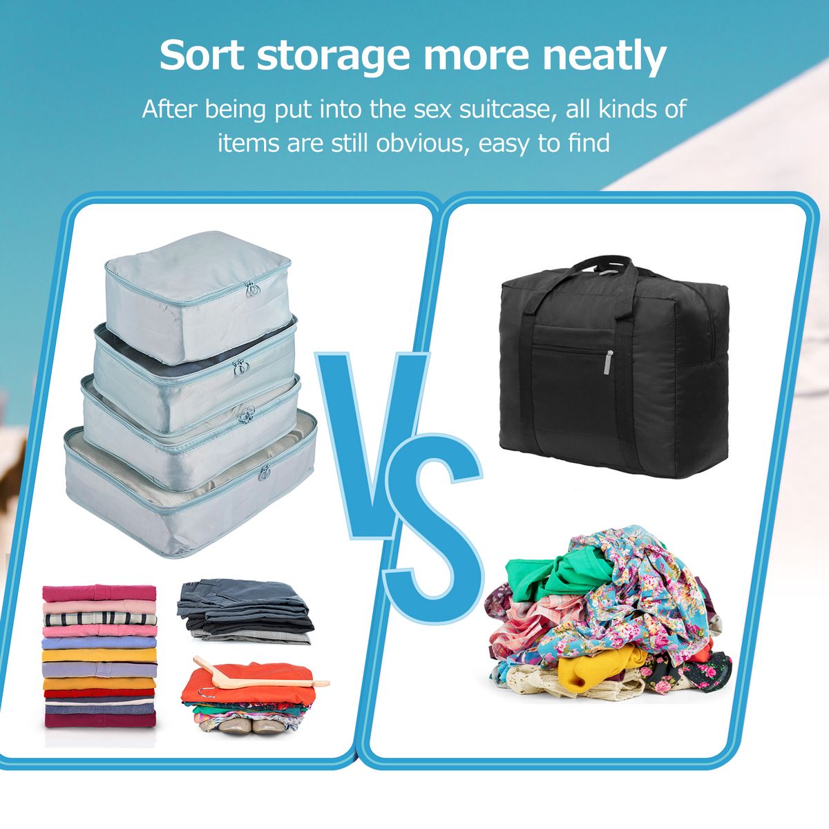 Storage Bags 9PCS Set Travel Organizer Suitcase Packing Set
