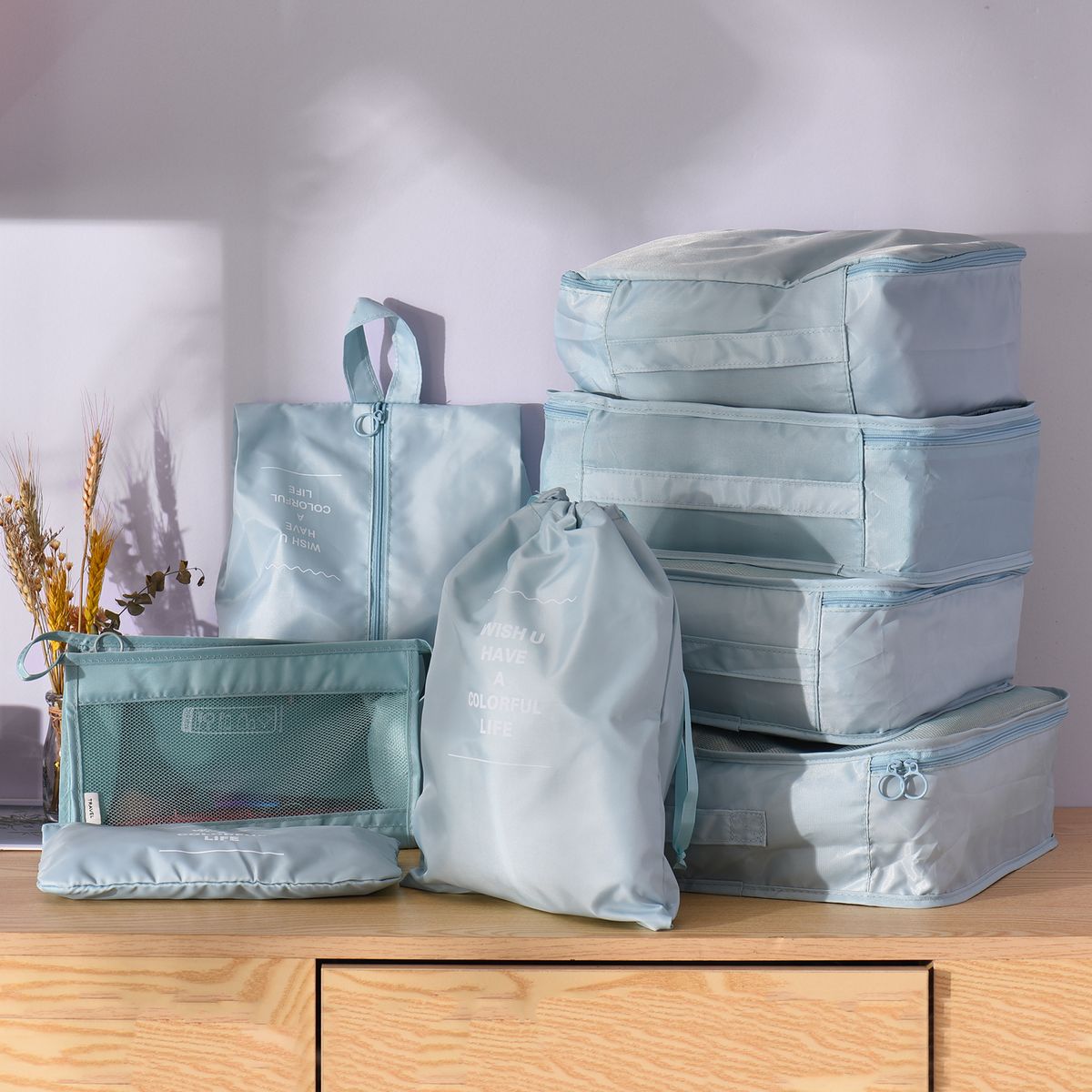 Storage Bags 9PCS Set Travel Organizer Suitcase Packing Set