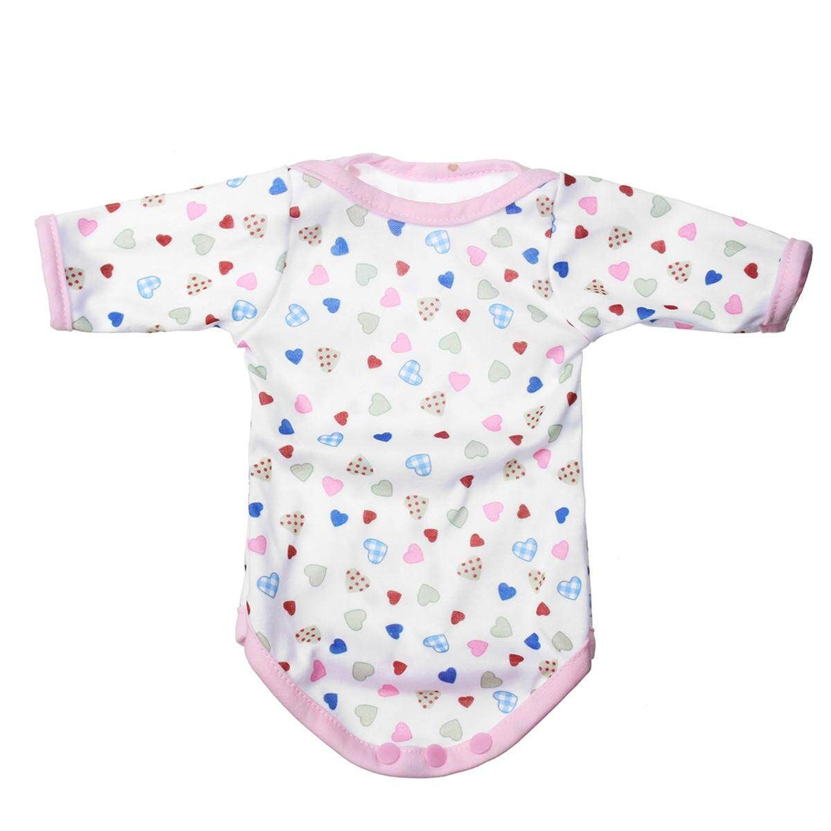 17'' Handmade Cotton Reborn Newborn Baby Girl Doll Clothes + Cap