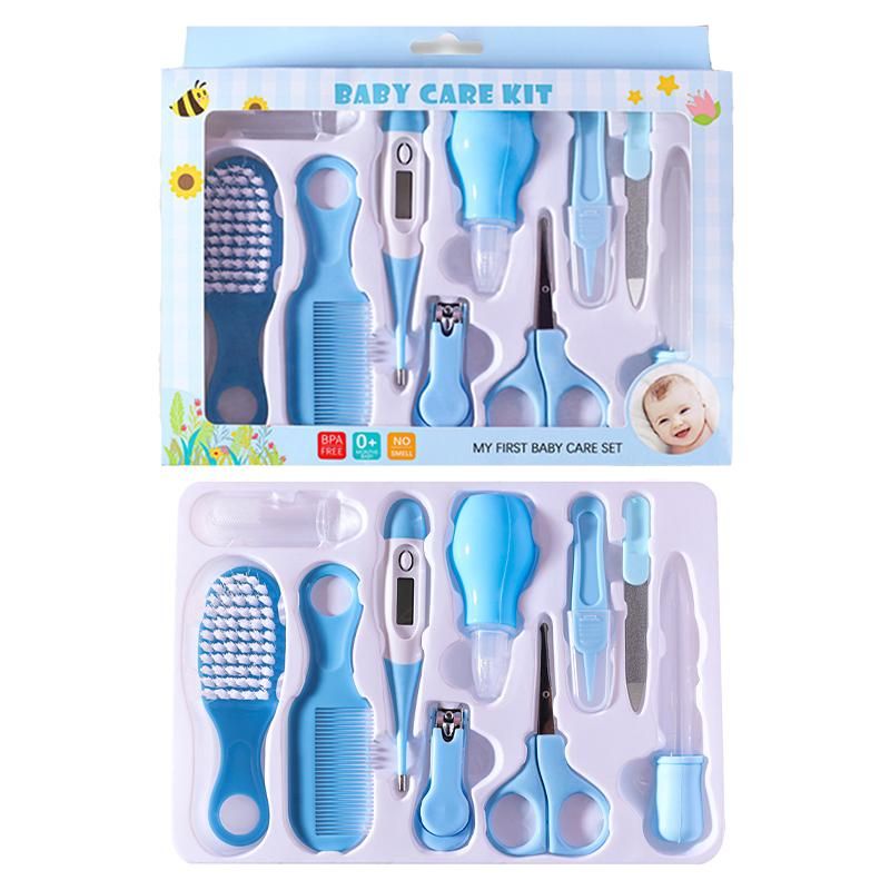 4/8/10pcs Newborn Baby Kids Nail Set Hair Health Care Nasal Aspirator Grooming Brush Kits Care Babies Essentials Material Safety