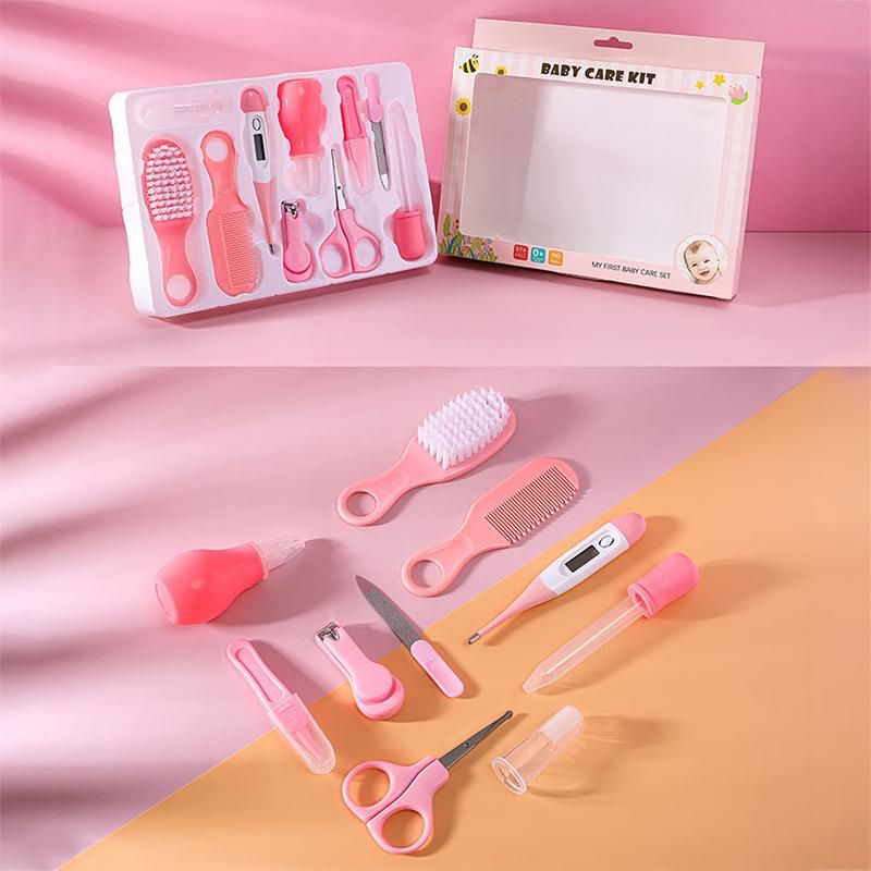 4/8/10pcs Newborn Baby Kids Nail Set Hair Health Care Nasal Aspirator Grooming Brush Kits Care Babies Essentials Material Safety