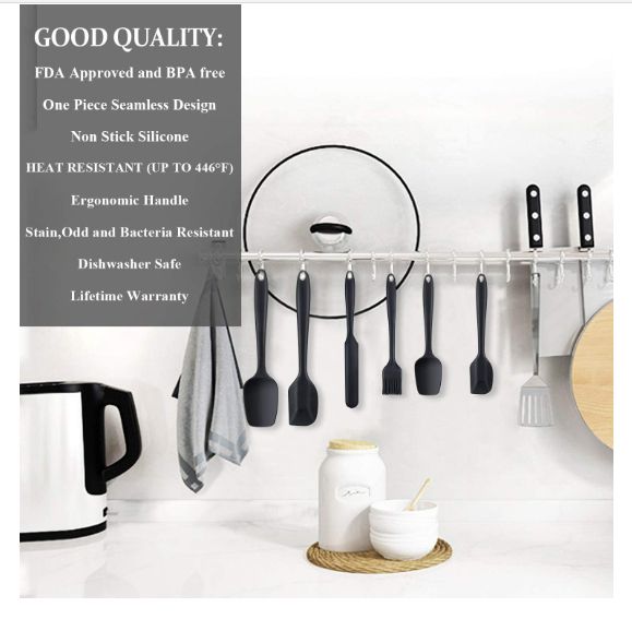 6 PCS Silicone Kitchen Utensil Set Cooking Tools