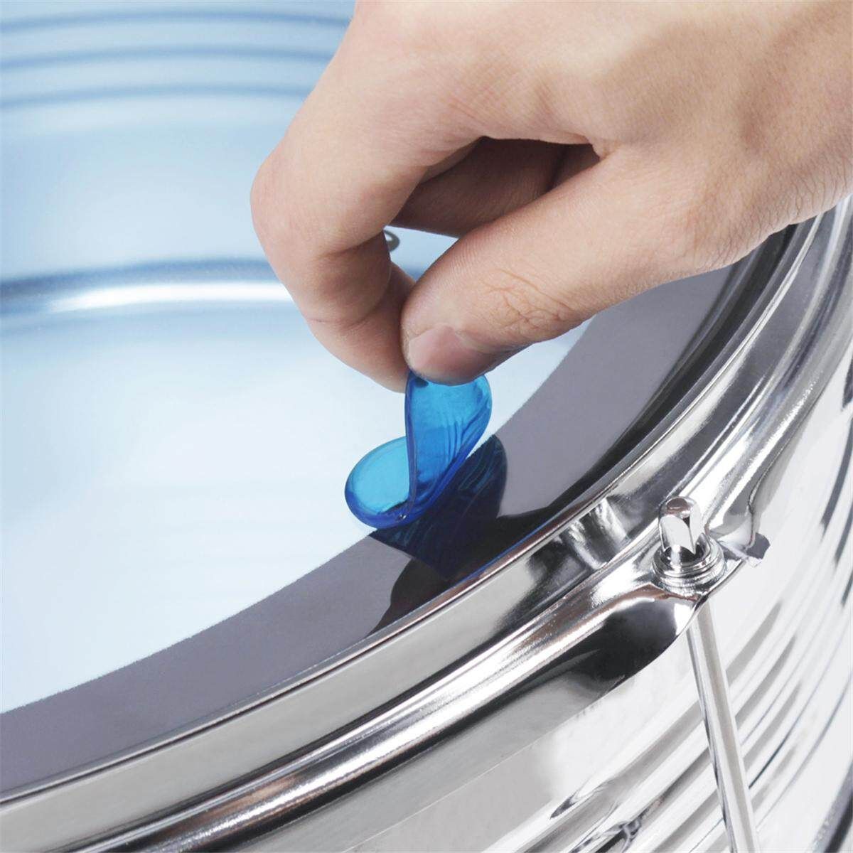 6 PCS / SET Drum Mute Silencer Pad Reuseable Drum Pads Blue/ Coffee/ White Blue