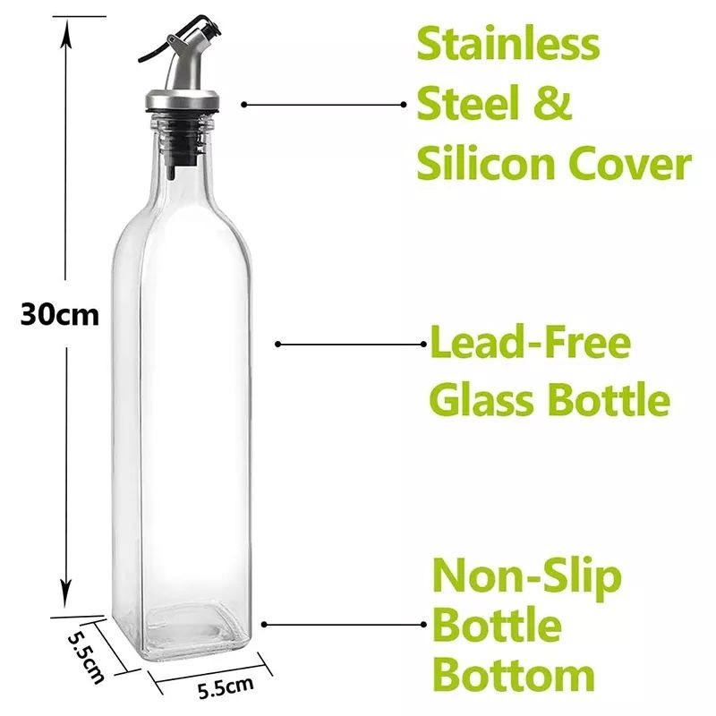 Dispenser Oil Bottle 500Ml For Cooking Lead-Free
