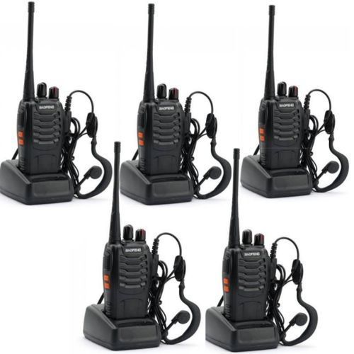 5pcs Baofeng Bf888s Walkie Talkie With Earpiece
