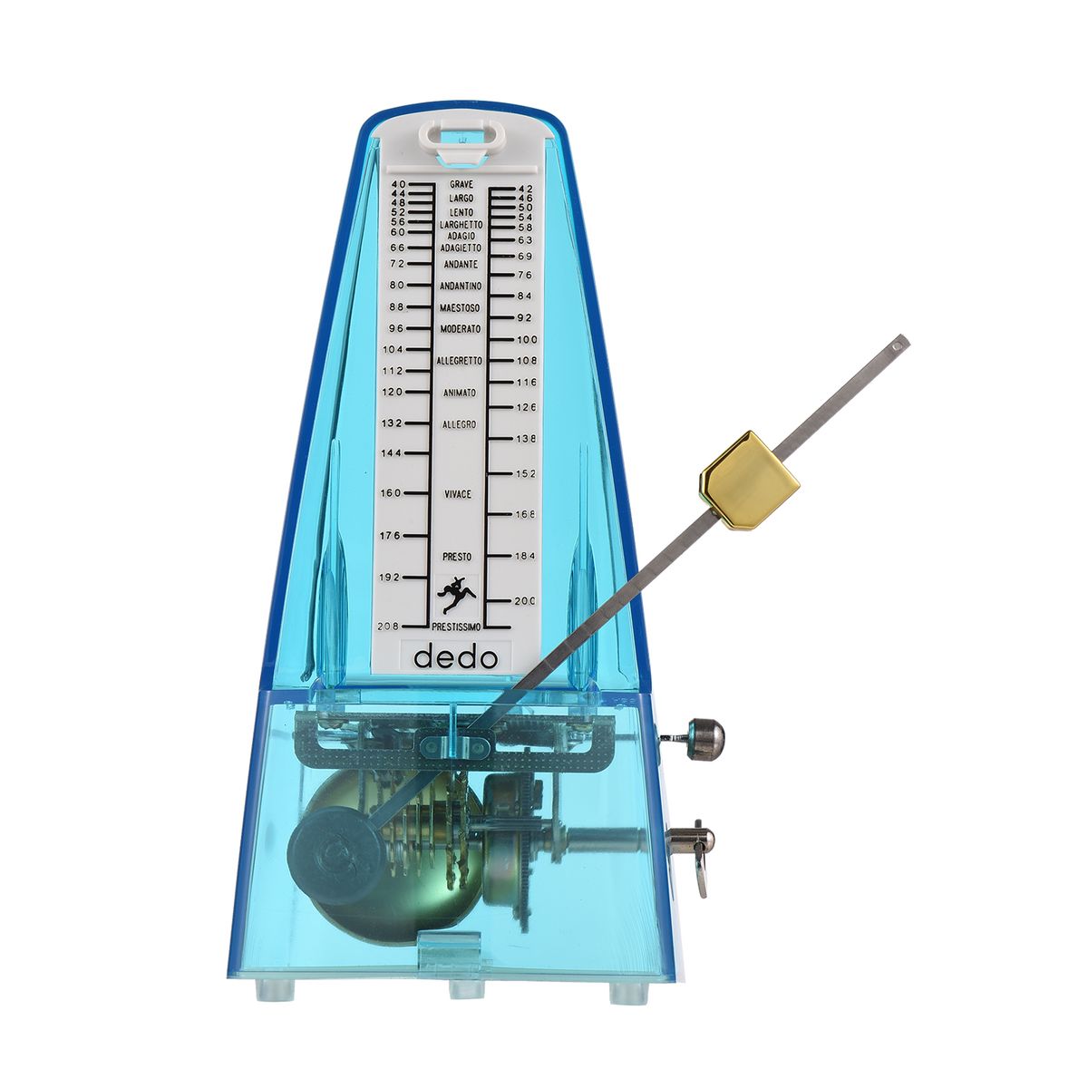 Transparent Mechanical Metronome With Bell Universal Wind