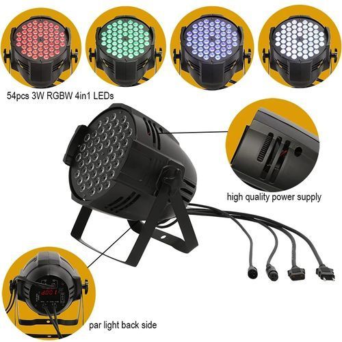 Led-STAGE PAR LIGHT 54×3 180W 7 COLORS R/G/B/W/WW/UV/MIX