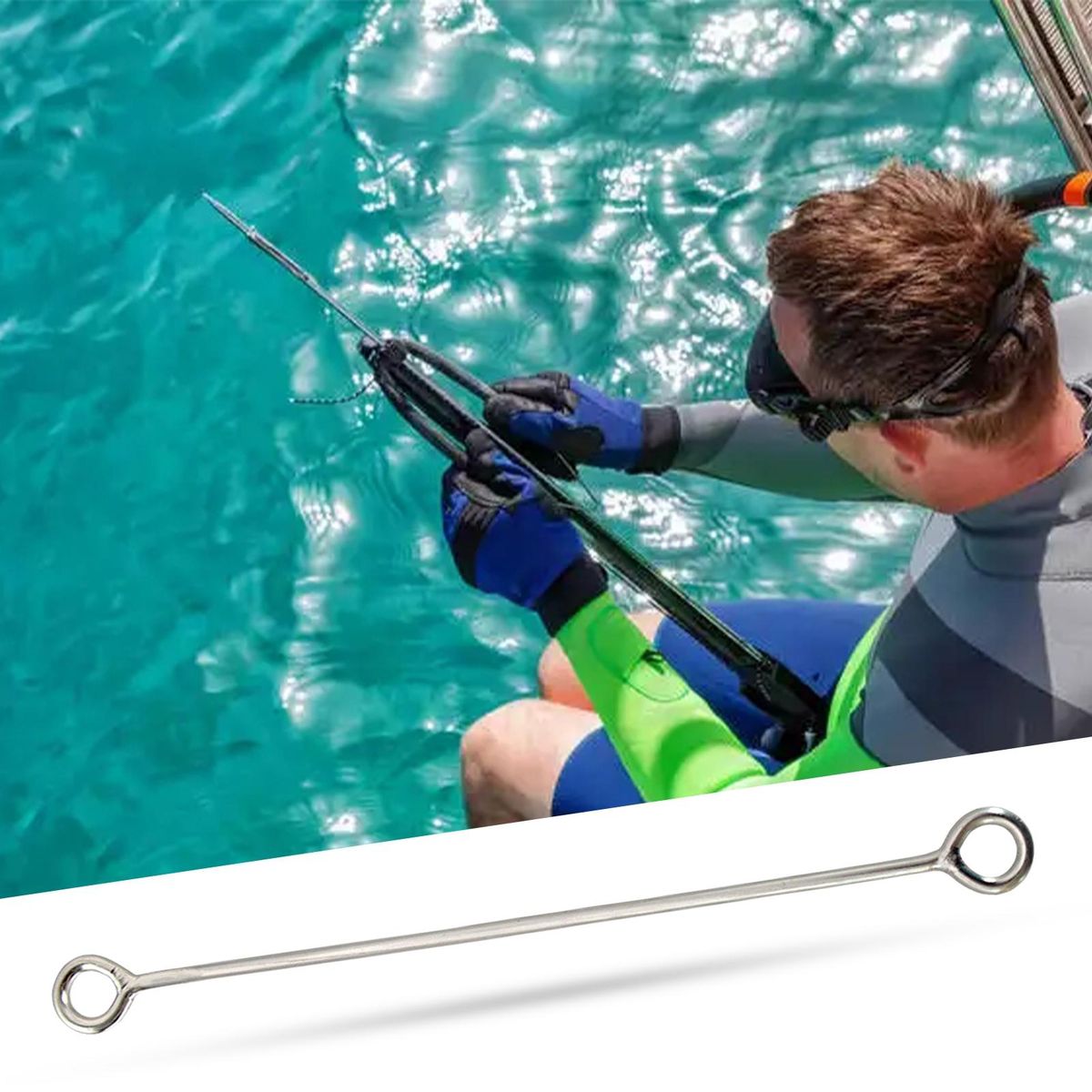 Diving Fishing Speed Wear Resistant Underwater Seawater Hunting Acceleration Silver