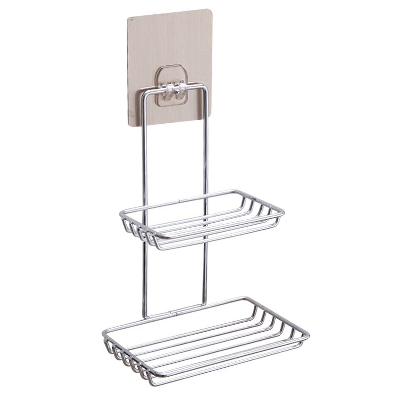 Double Layer Stainless Steel Draining Soap Holder