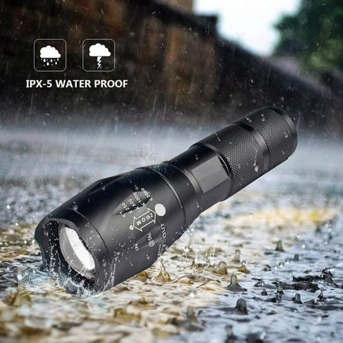 Aluminum Alloy Telescopic Zoom USB Charging Searchlight Flashlight