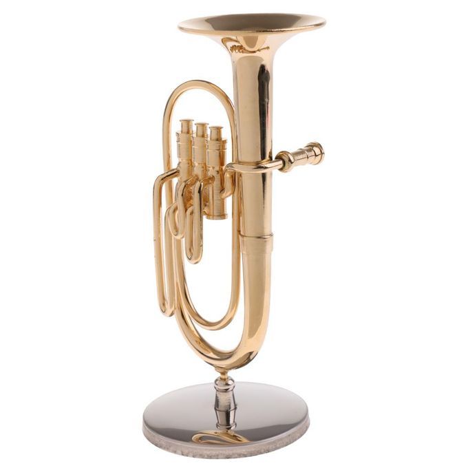 1/6 Copper Tuba Model Miniature Musical Instrument For Action Figure