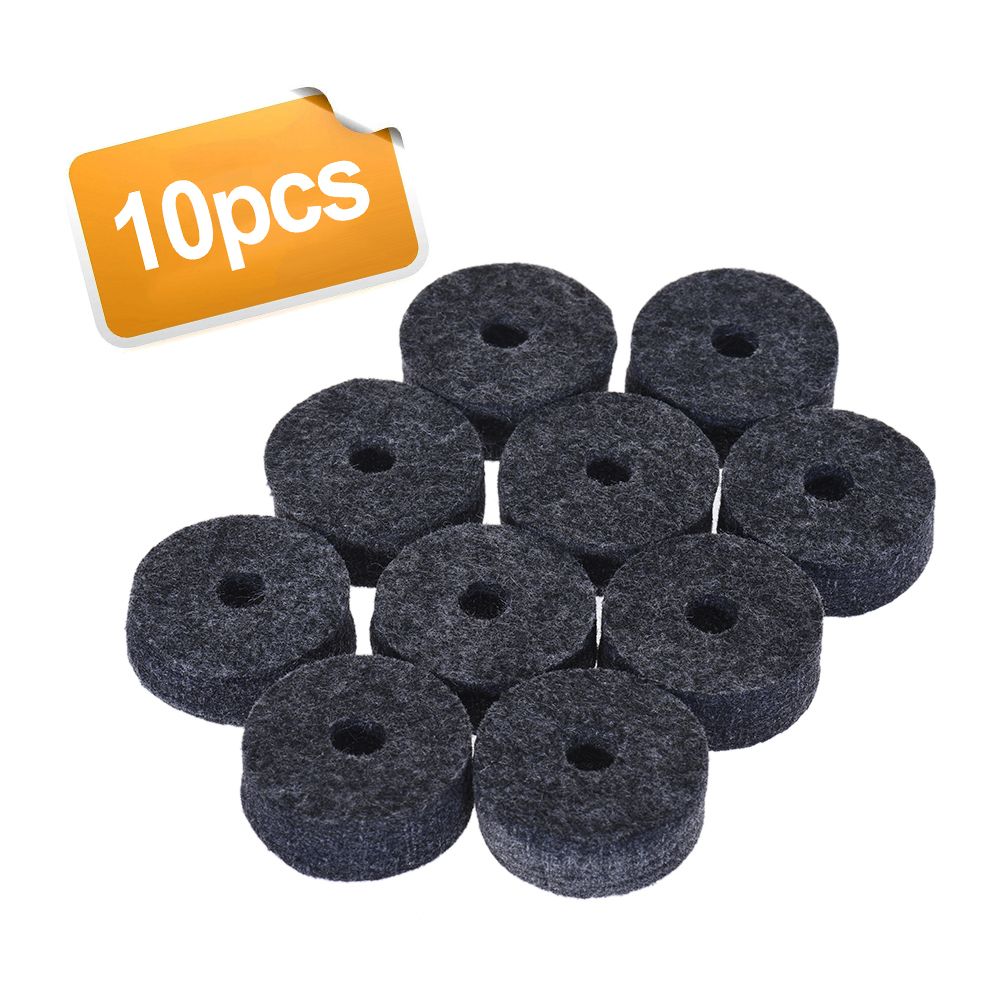 10pcs Cymbal Felts Crash Cymbal Clutch Felt Drum Set Cymbal