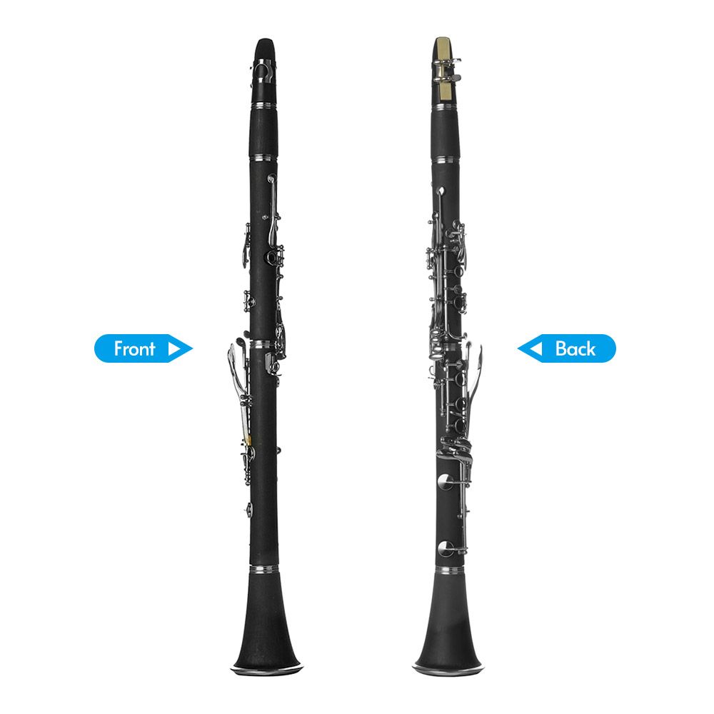 Bb B Flat Clarinet Clarionet Bakelite With Case Reeds Rubber