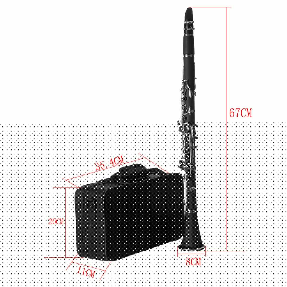 Bb B Flat Clarinet Clarionet Bakelite With Case Reeds Rubber