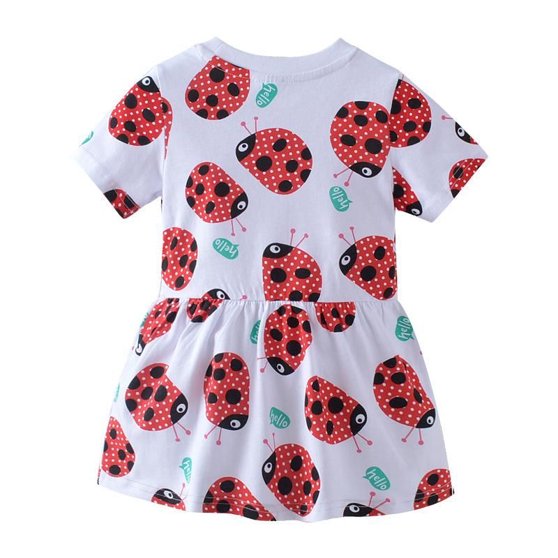 European And American Cartoon Children's Clothing Girls' Dress Spring And Summer New Print
