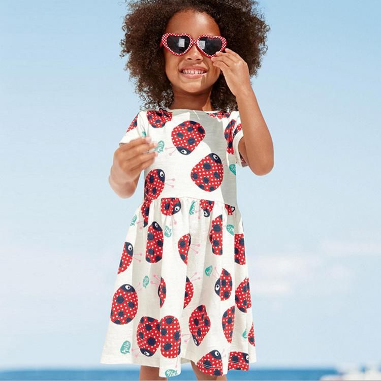 European And American Cartoon Children's Clothing Girls' Dress Spring And Summer New Print