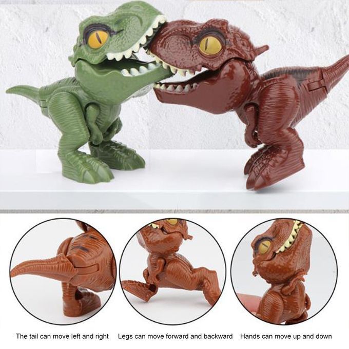 Finger Dinosaur Anime A Tion Figures Toys Funny Dino Eggs Tri Ky Model Toy-green-9*4*6.5cm