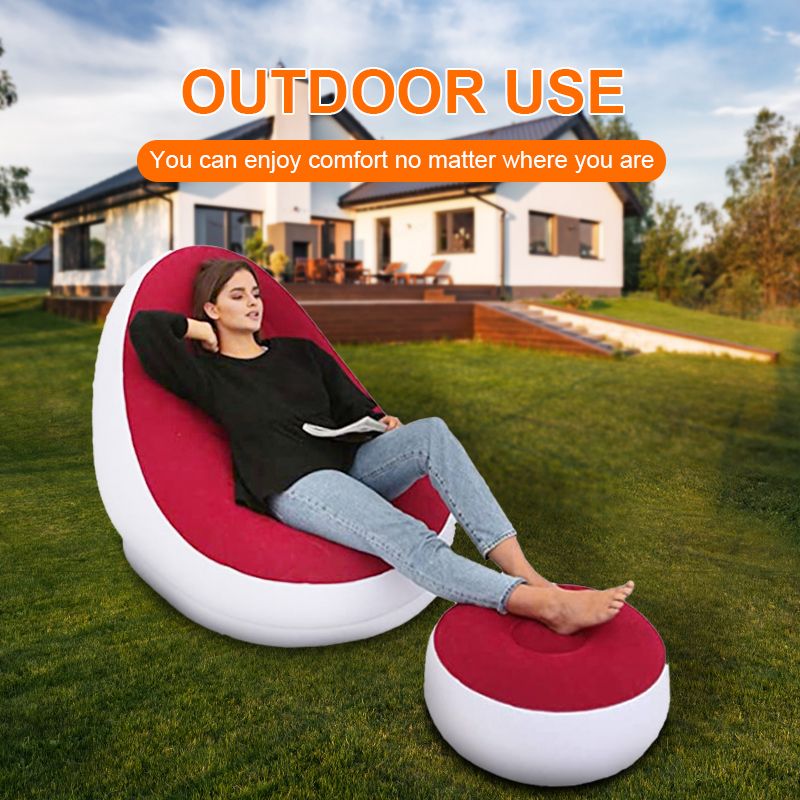 Bean Bag Lazy Sofa Inflatable Folding Recliner Outdoor Sofa