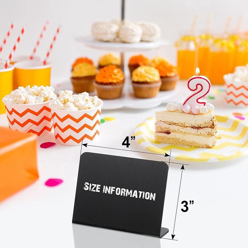 20Pcs 4 x 3 Inches Mini Chalkboard Table Tent Sign Chalkboard Buffet Tags Food Label for Party Tabletop Chalkboard Signs
