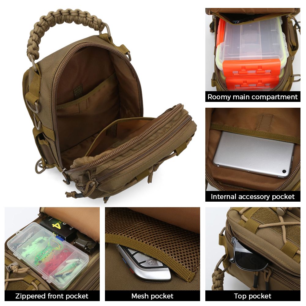 Fishing Sling Bag Fishing Tackle Storage Bag Tool Bag For