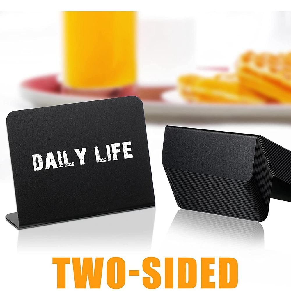 20Pcs 4 x 3 Inches Mini Chalkboard Table Tent Sign