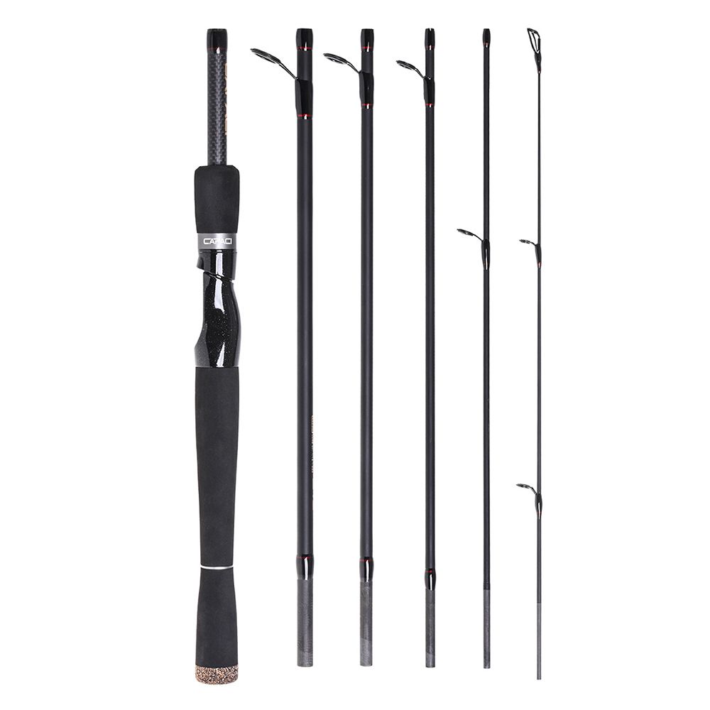 2.1m / 2.4m 6 Sections Carbon Spinning Casting Fishing Rod