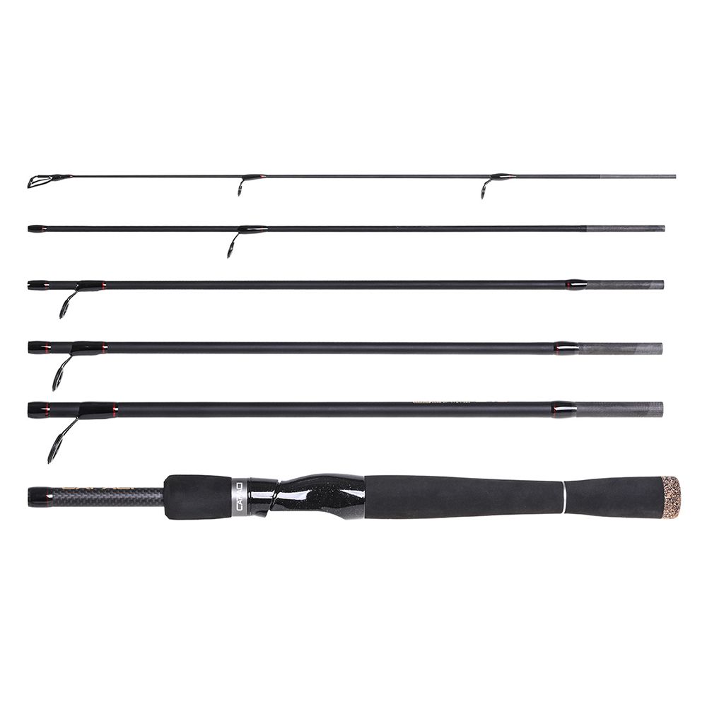2.1m / 2.4m 6 Sections Carbon Spinning Casting Fishing Rod