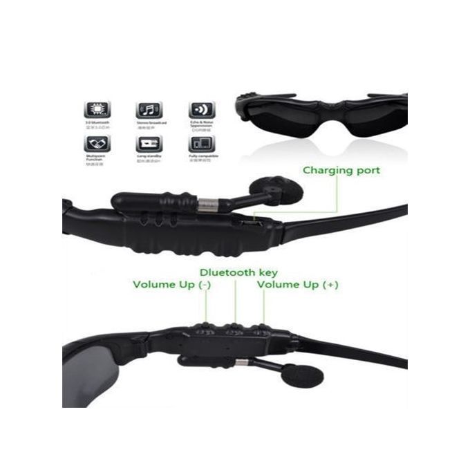 FBI Sunglasses Wireless Earphone Smart UBC Cycling Sport Music Bike Sun Glasses Headphone With Mic