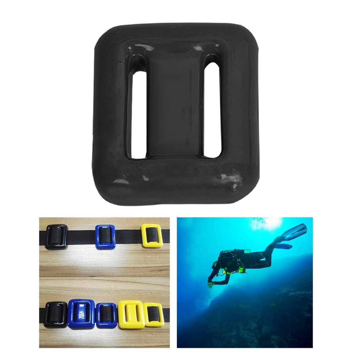 Coated Diving Assorted Weights For Scuba Black 1500g