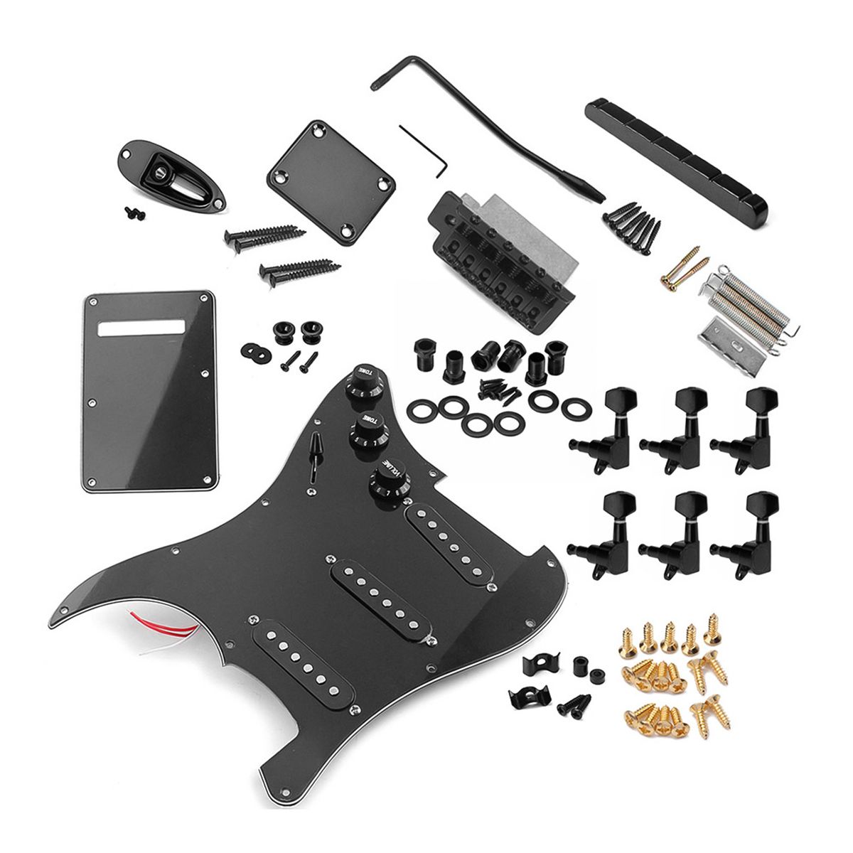 ST Style Electric Guitar Full Set DIY Accessory Kit
