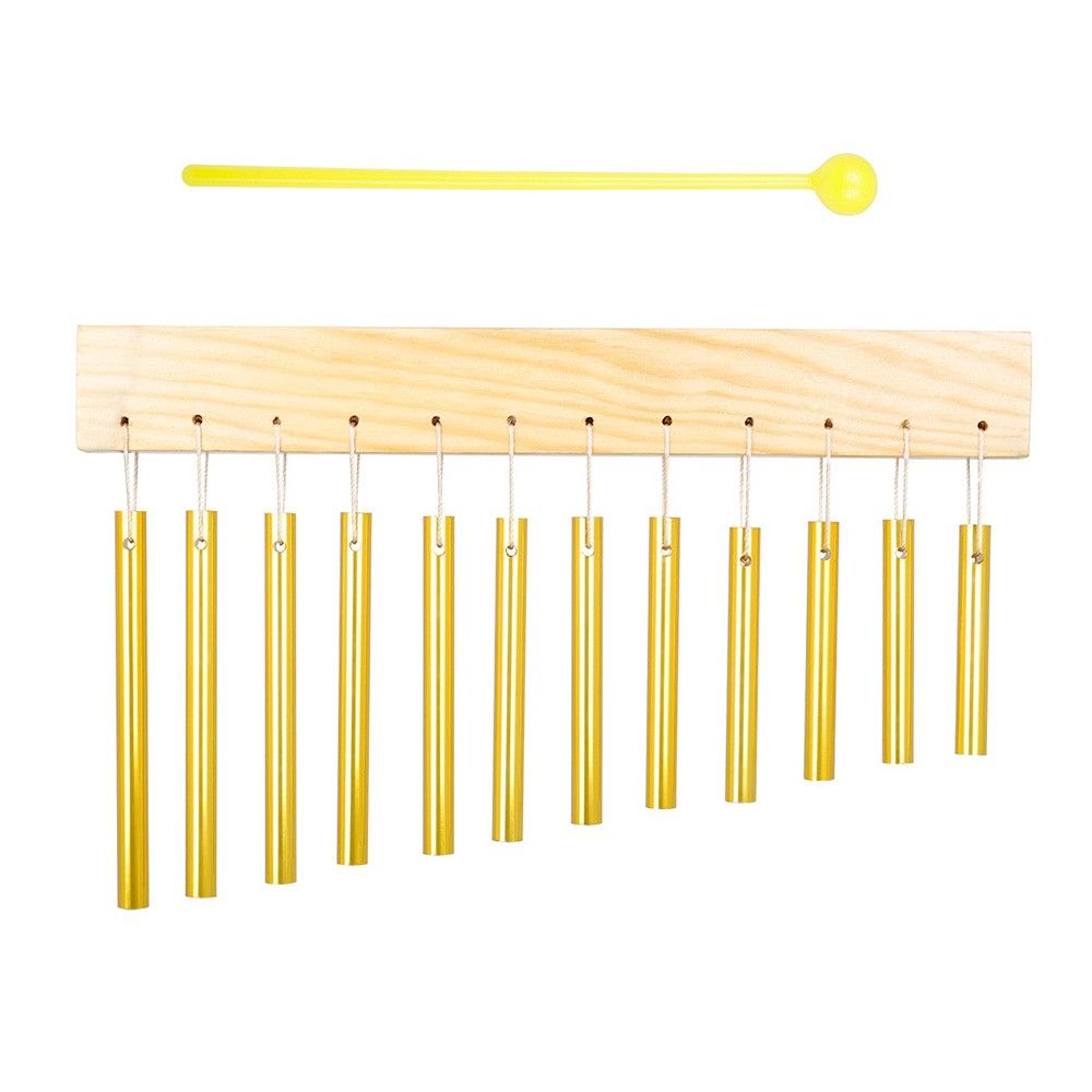 12-bar Wind Chime Aluminum Tube   Solid Wood Material