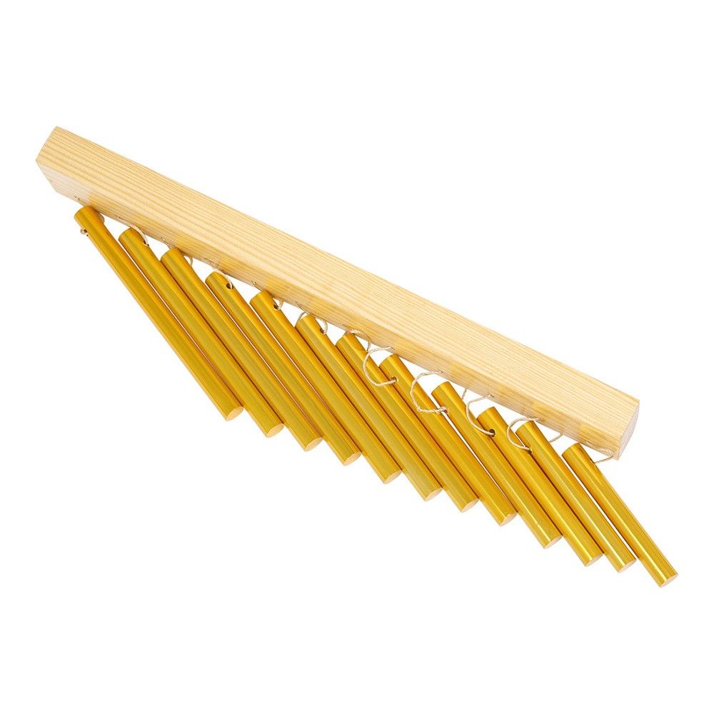 12-bar Wind Chime Aluminum Tube   Solid Wood Material