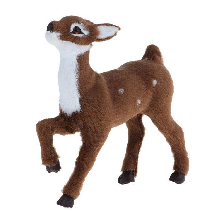 Collectibles Animal Figurines Christmas Elk Dark Brown Female Stand