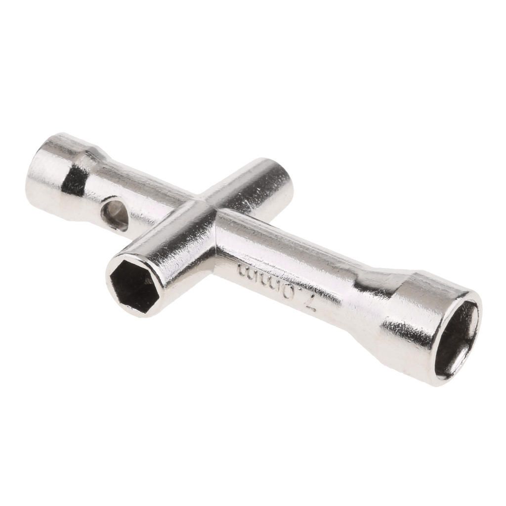 Metal 4 Way Mini Cross Wrench Sleeve Spanner Maintenance Tool M2